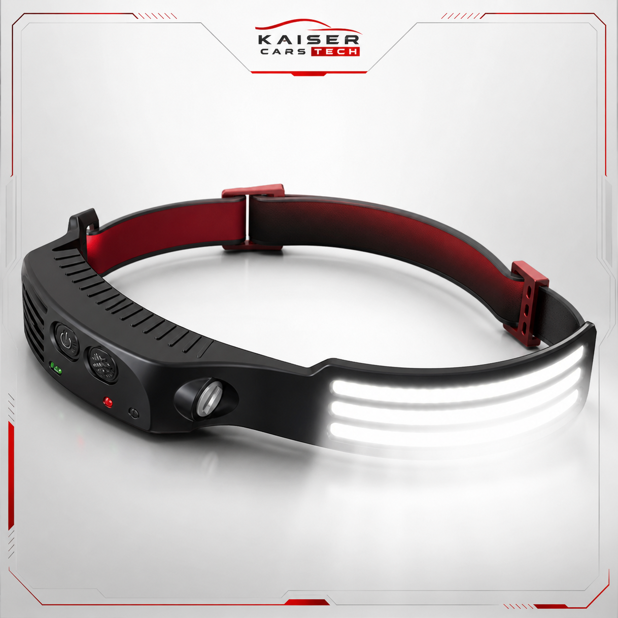Kaiser LightPro — Linterna Frontal LED Recargable con Sensor | Para Taller y Mecánica